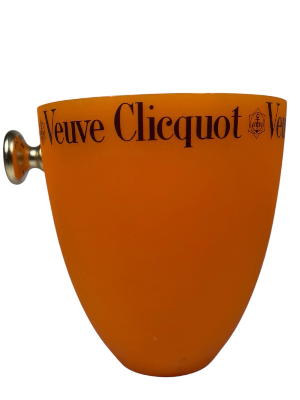 Veuve Clicquot Orange Acrylic Champagne Ice Bucket Wine Cooler Bar Decor